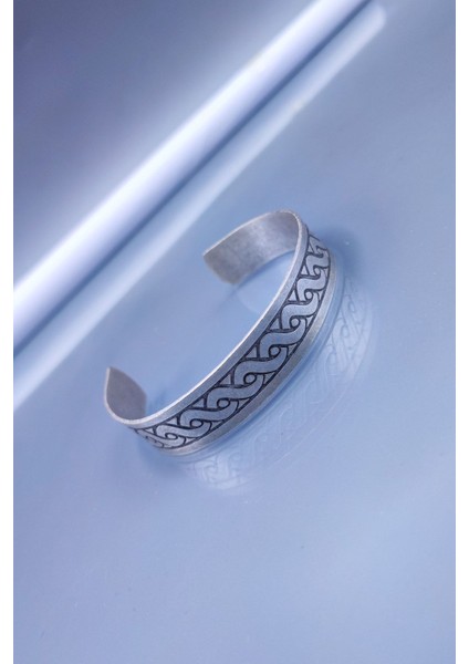 El Yapımı Ayarlanabilir Bakır ve Gümüş Kaplama Şifalı Sarmalı Bileklik