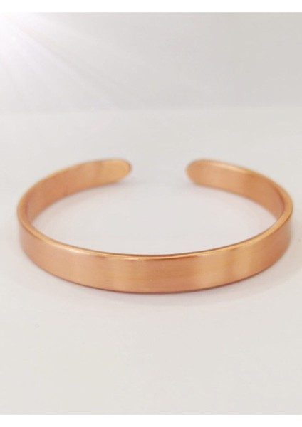 Iki Adet %100 El Yapımı Saf Bakır Bileklik Seti, Zarif ve Şık Takı Seçeneği