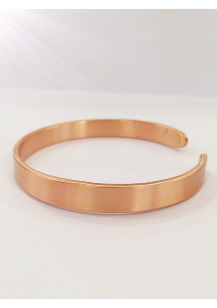 Iki Adet %100 El Yapımı Saf Bakır Bileklik Seti, Zarif ve Şık Takı Seçeneği