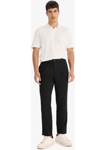 Regular Fit Polo Yaka İnce Dokulu Kısa Kollu Tişört F8477AX25AU fiyatları