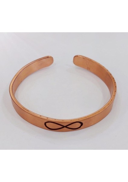 %100 Saf Bakır Sonsuzluk Işaretli Bileklik, Her Bileğe Uygun, Dayanıklı ve Şık Tasarım
