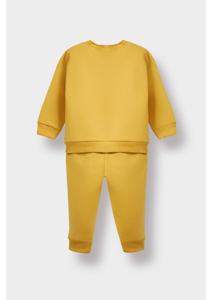 Erkek Bebek 2'li Takım Dinozor Baskılı Sweatshirt Eşofman Altı E9264A525AU fırsatları