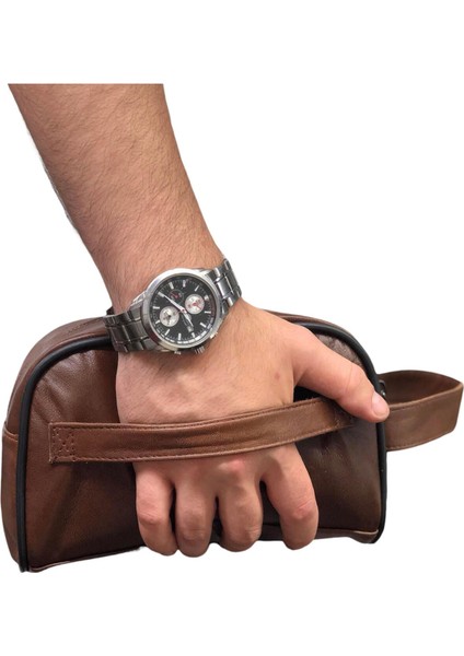 Kahverengi Hakiki Deri El Çantası, Şık ve Zarif Tasarım modelleri