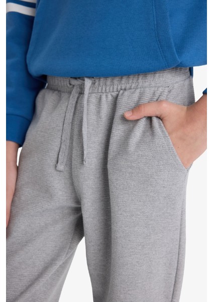 Erkek Çocuk 2'li Takım Baskılı Kapüşonlu Sweatshirt Eşofman Altı D3565A825AU