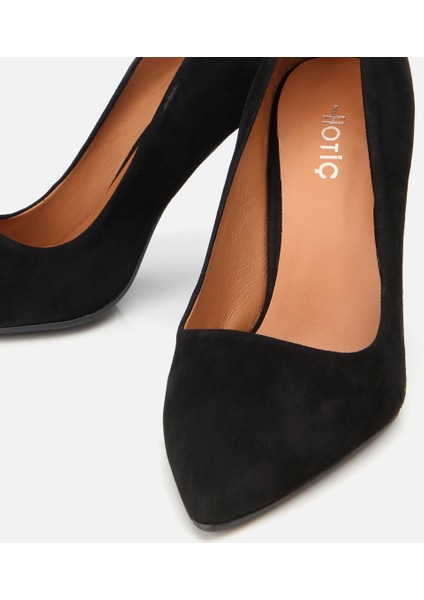 01AYH311550A100 KADIN Süet Deri Siyah Stiletto modelleri