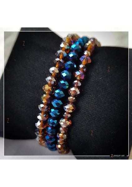 El Yapımı Çok Renkli Faset Kesim Bileklik, Şık ve Özgün Takı Hediye Alternatifi