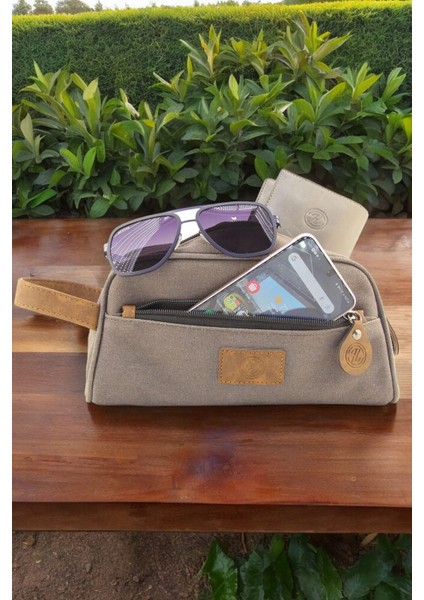 Kahverengi Kanvas Günlük ve Seyahat Çok Amaçlı Makyaj ve Bakım Çantası fiyatları