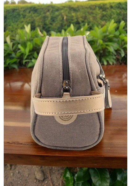 Kahverengi Kanvas Günlük ve Seyahat Çok Amaçlı Makyaj ve Bakım Çantası modelleri