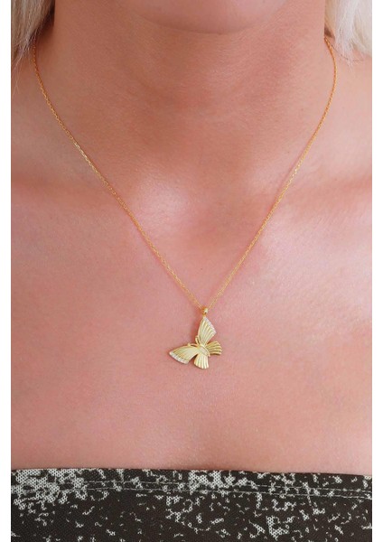 Zirkon Taşlı Altın Kaplama 925 Ayar Gümüş Kolye modelleri