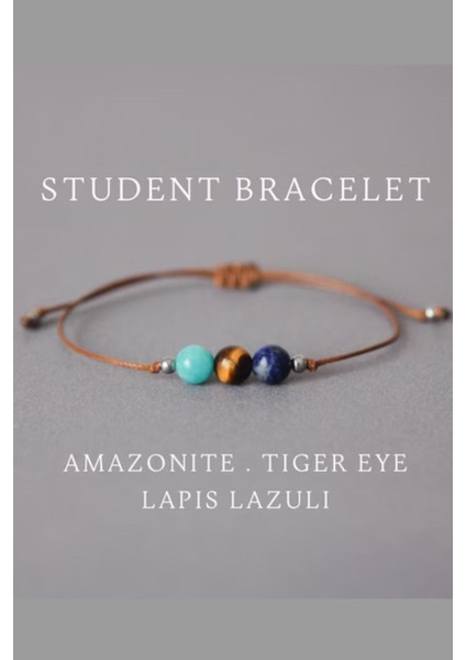 Çok Renkli Zihin Açıklığı Doğal Taş Bileklik, Öğrenci Başarı Için Zarif El Işçiliği