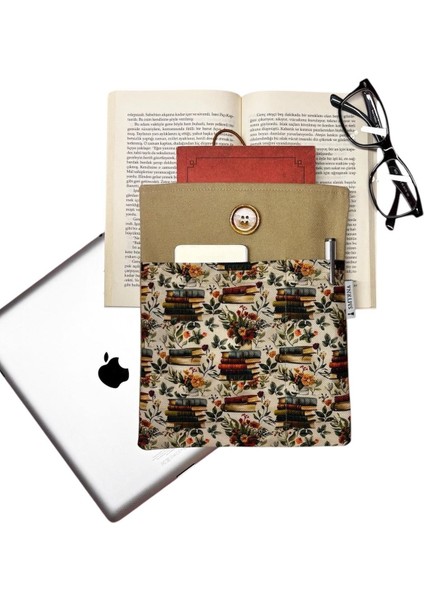 Çok Amaçlı Bej Kılıf: Kitap, Tablet ve Dekoratif Eşyalar Için Şık Koruma