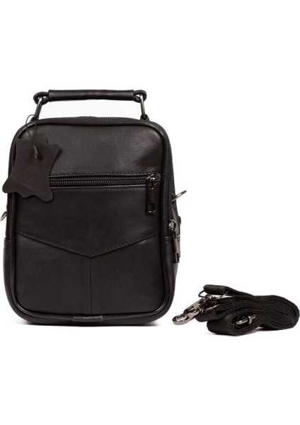 Şık Siyah Deri Erkek Omuz ve Çapraz Çanta, Günlük Kullanım Için Tasarım fırsatları