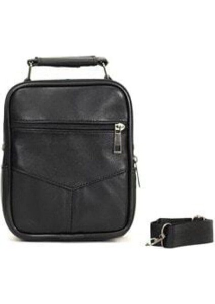 Şık Siyah Deri Erkek Omuz ve Çapraz Çanta, Günlük Kullanım Için Tasarım indirimleri