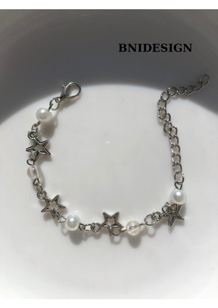 El Yapımı Inci Yıldız Bileklik, Y2K Fairycore Tarzı, Kadınlara Özel Tasarım modelleri