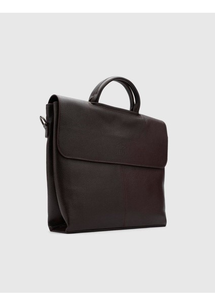 Hakiki Floter Deri Erkek El Çantası, Kahverengi Şık ve Kullanışlı Tasarım