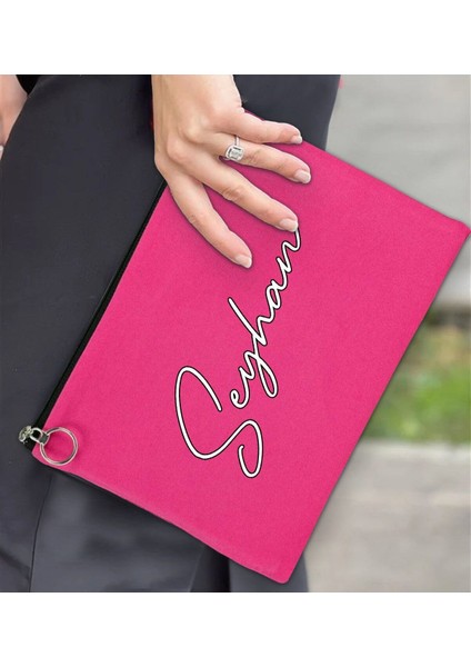 Renkli Kişiye Özel Isimli 6 Astarlı Portföy Çanta 30X21CM, Baskılı El ve Organizer Çant fiyatları