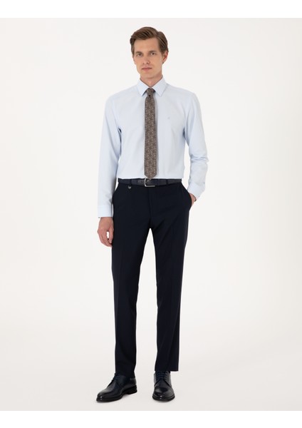 Erkek Açık Mavi Slim Fit Uzun Kollu Basic Gömlek 50316734-VR003 indirimleri