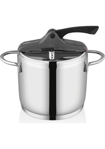 Vision 10 Litre Tel Kulplu Düdüklü Tencere - Siyah