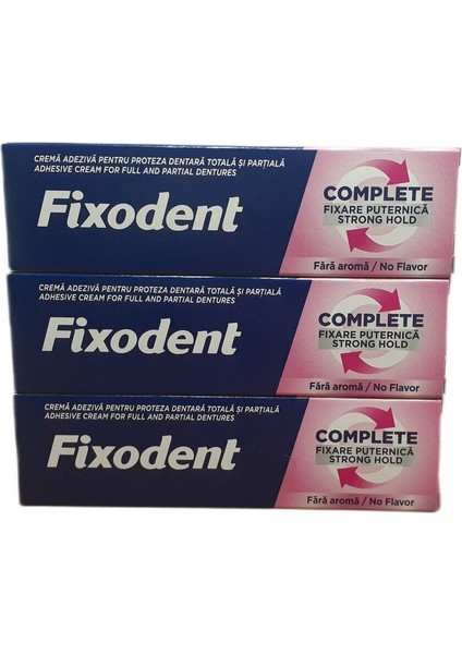 Complete Protez Yapıştırıcı Krem Güçlü Tutuş 47 gr Aromasız x 3 Adet