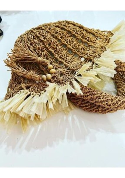 Renkli Hasır Sepet Midye Çanta, Şık ve Kullanışlı Tasarım