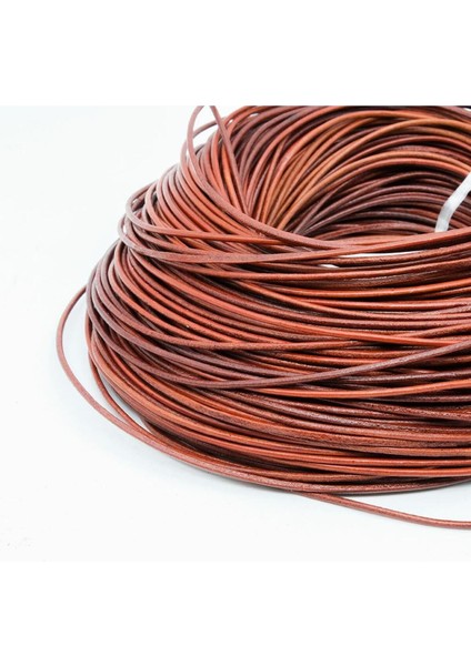 Taba 2mm Hakiki Deri Ip 5 Metre, Şık ve Dayanıklı Takı Malzemesi