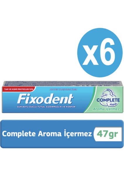 Complete Diş Protez Yapıştırıcı Aromasız 47G X6