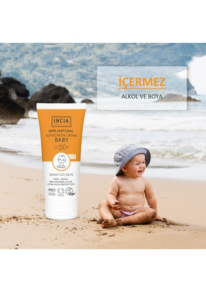Incıa %100 Doğal Bebek Güneş Kremi Leke Karşıtı Mineral Filtreli Yüksek Koruma Spf 50+ Uva Uvb 10 ml X3 Adet modelleri