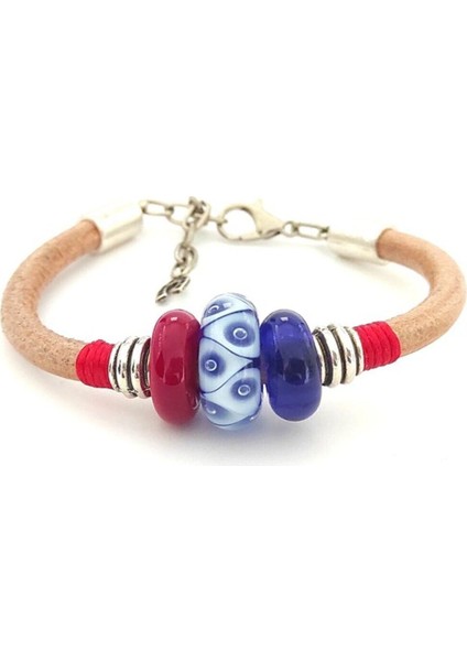 Renkli Murano Camı Boncuklu Deri Bileklik, Şık ve Zarif Takı Hediye Seçeneği fiyatları