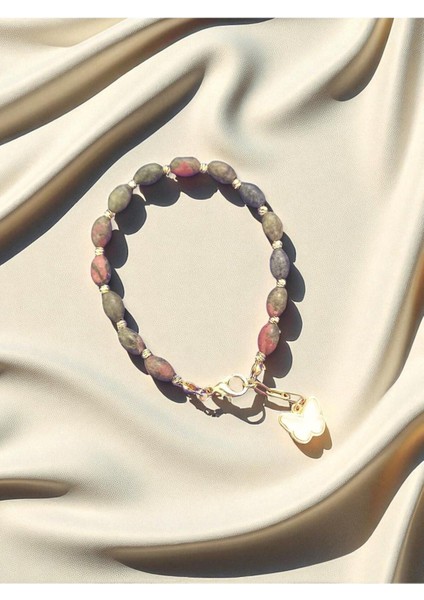 El Yapımı Unakit Doğal Taş Bileklik, Sarı Dorika Detaylı, Şık ve Zarif Takı modelleri