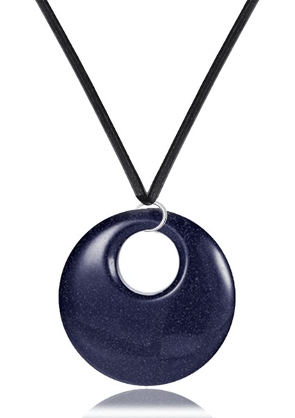 Doğal Mavi Yıldız Taşı Ipli Sertifikalı Kolye, Zarif ve Şık Takı Seçeneği