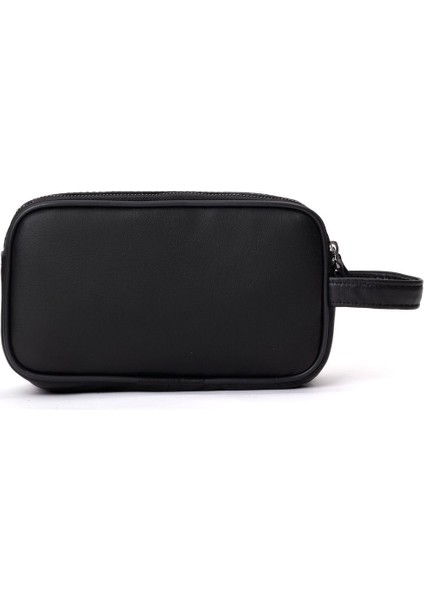 Şık Hakiki Deri Erkek El Çantası, Siyah, Çift Fermuarlı, Kullanışlı ve Dayanıklı indirimleri