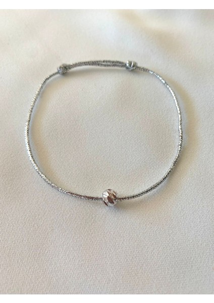 Şık Gümüş Ip Bileklik, Zarif Takı Tasarımı