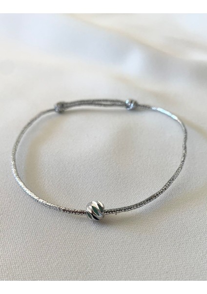 Şık Gümüş Ip Bileklik, Zarif Takı Tasarımı fiyatları