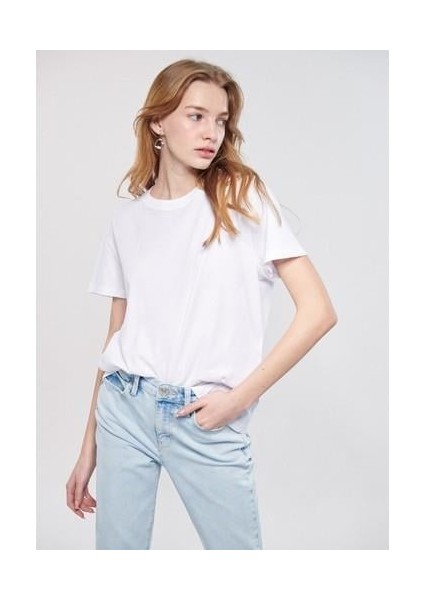 Beyaz Basic Tişört 1600955-620
