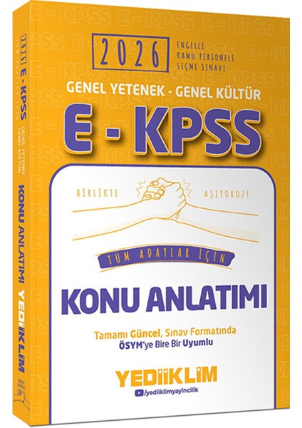 2026 E-Kpss Genel Yetenek Genel Kültür Tüm Adaylar Için Konu ANLATIMI(704 Sayfa)-Çözümlü 3 Deneme fiyatları
