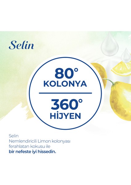 Nemlendiricili Limon Kolonyası 3'lü (1200 Ml)