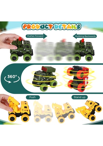 12 Paket Kamyon Oyuncakları Küçük Çocuklar Için Kamyonlar Kamyon Toplu Küçük Kamyonlar Mini Kamyonlar Erkek Çocuk Oyun Kamyonları Erkekler ve Kızlar Için Noel Doğum Günü Partisi He (Yurt Dışından) fırsatları