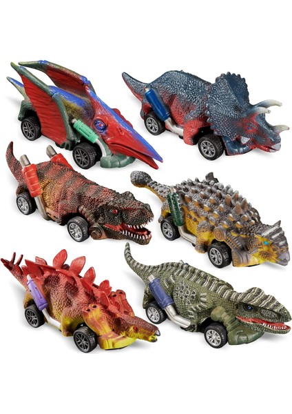 Çocuk Oyuncakları Için Dinozor Oyuncakları - 6 Geri Çekilebilir Oyuncak Arabalar | Çocuk Dinozor Oyuncakları | Dinozor Oyuncak Araç Oyun Setleri | Çocuklar Için Dinozor Oyuncakları (Yurt Dışından) fırsatları