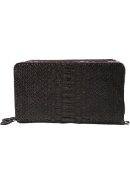 Hakiki Piton Deri El Çantası, Kahverengi, Şık ve Kullanışlı 22,5X13X5 cm fiyatları