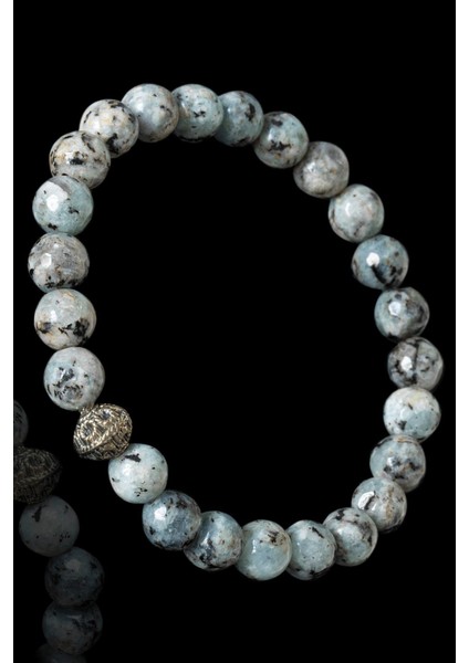 Fasetli Mavi Sodalit Bileklik, Gümüş Aparat ile Şık Takı