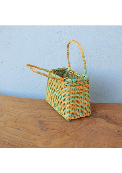 Şık Rattan Çanta 23X11.5XH16 Bej, Hafif ve Zarif Tasarım fırsatları