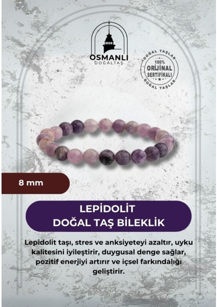 Mor 8mm Doğal Taş Bileklik, Şık ve Enerji Dolu Takı Seçeneği