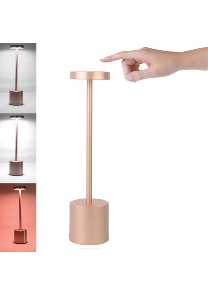 LED Masa Lambası Dokunmatik Şarj Edilebilir Masa Lambası 3 Renk Yatak Odası Başucu Okuma Gece Lambası Restoran Ev Açık Hava Dekorasyonu Için " (Yurt Dışından) modelleri