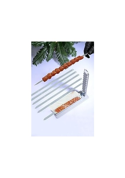 Rotanev 2 Adet Şiş ve Kebapmatik Adana Urfa Kebap Kalıbı Aparatı Pratik Hızlı Kebap Makinesi Kutusu