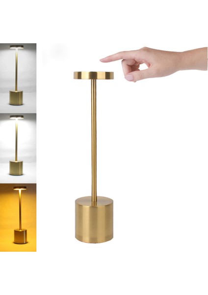 LED Masa Lambası Dokunmatik Şarj Edilebilir Masa Lambası 3 Renk Yatak Odası Başucu Okuma Gece Lambası Restoran Ev Açık Hava Dekorasyonu Için " (Yurt Dışından) modelleri