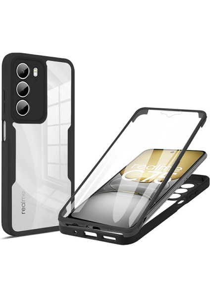Realme C75 Akrilik + Tpu Şeffaf Kılıf ve Pet Ekran Filmi (Yurt Dışından)