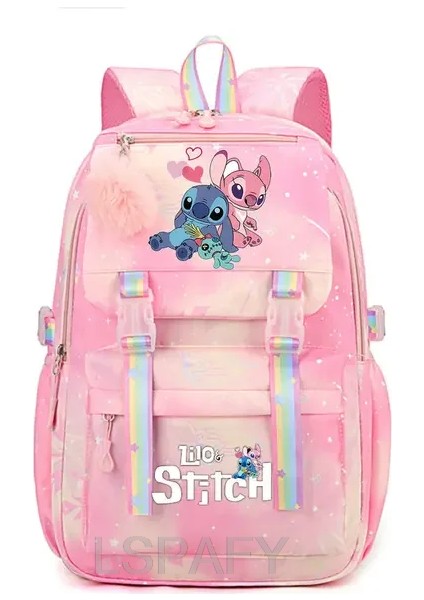 "lilo And Stitch Büyük Kapasiteli Su Geçirmez Sırt Çantası Okul Kawaii Anime Cosplay Çantası Seyahat Çantası Okul Öğrenci Kız Hediyesi " (Yurt Dışından)