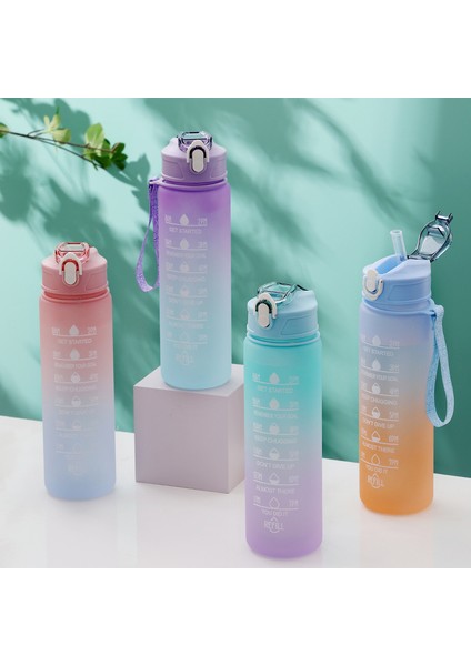 "degrade Renkli Su Bardağı, Basit Halat Kaldırma Uzay Bardağı, Öğrenci Ölçekli Pipet Bardağı, Spor Su Şişesi, Yüksek Estetik Değer " (Yurt Dışından) indirimleri