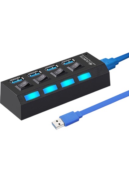 "usb Hub 3 0 5gbps Yüksek Hızlı USB Port Hub USB Ayırıcı Güç Adaptörü 4/7 USB Çoklu Port Çoklu Genişletici Anahtarı Pc Dizüstü Bilgisayar Için " (Yurt Dışından)
