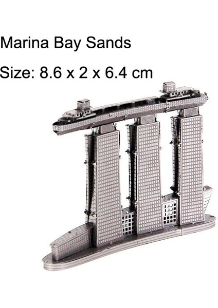 Yeni 3D Mini Üç Boyutlu Metal Çizgi Film Puzzle Yapboz Modeli (Yurt Dışından)